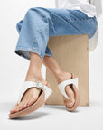 FitFlop LULU Crystal-Buckle Leather Toe-Post Sandals Sandal