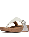 FitFlop LULU Crystal-Buckle Leather Toe-Post Sandals Sandal