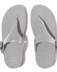 FitFlop FitFlop Lulu Crystal-Buckle Leather Toe-Post Sandals Sandal