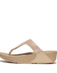 FitFlop FitFlop LULU Crystal Toe-Post Sandals Microwobbleboard Latte Beige UK4