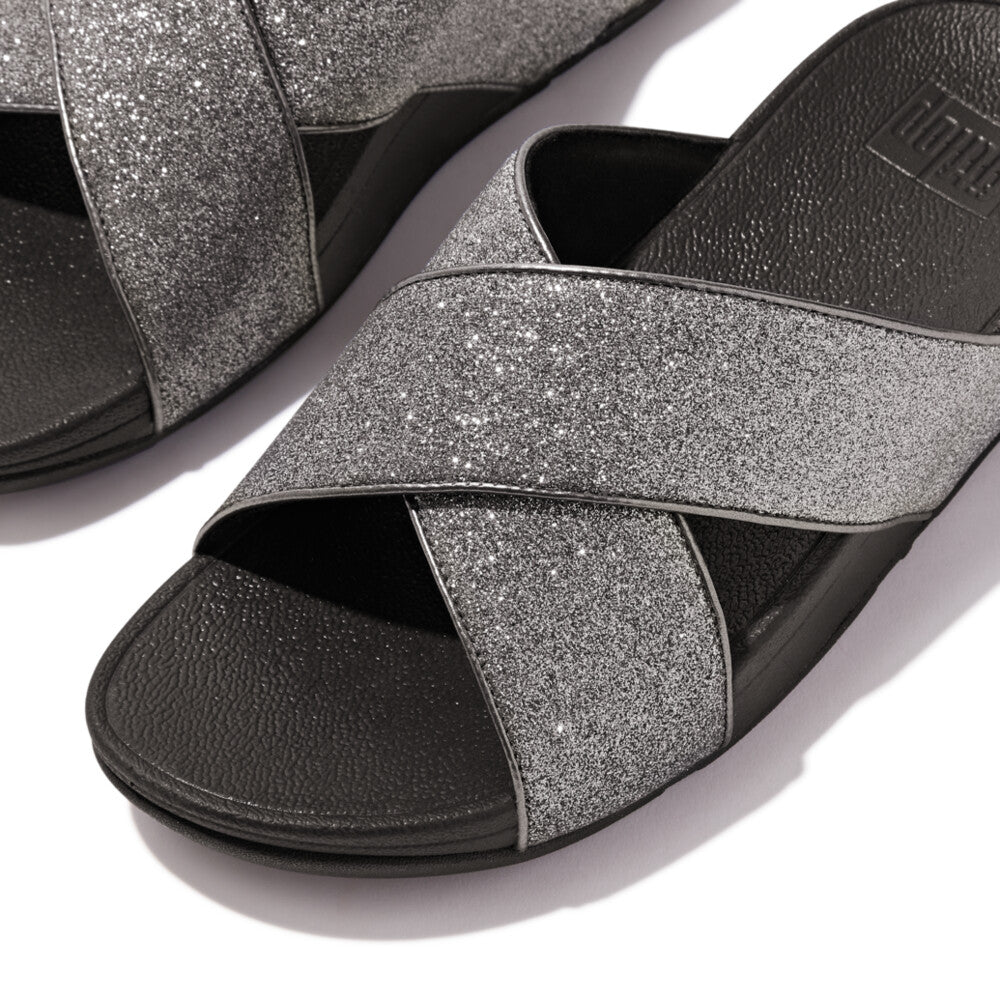 FitFlop Lulu Glitterdust Cross Slides Sandal
