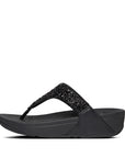 FitFlop LULU Shimmerfoil Sandal All Black 3