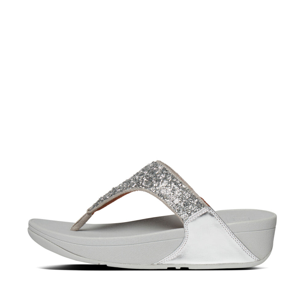 FitFlop LULU Shimmerfoil Sandal Silver 3