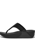 FitFlop FitFlop LULU Shimmerlux Toe-Post Sandals Microwobbleboard All Black UK4