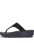 FitFlop FitFlop LULU Shimmerlux Toe-Post Sandals Microwobbleboard Midnight Navy UK 5