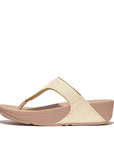 FitFlop LULU Shimmerweave Sandal Stone Beige 4