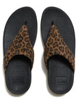 Trenton FitFlop Lulu Suede Leopard Toe-Post Sandals