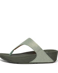 FitFlop FitFlop LULU Shimmer Toe-Post Microwobbleboard Bay Green UK4