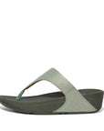 FitFlop Lulu Shimmer Toe-Post Microwobbleboard Bay Green 4