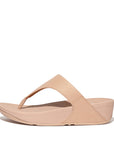 FitFlop FitFlop LULU Shimmer Toe-Post Microwobbleboard Beige UK3