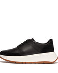 Leather/Suede Flatform Trainers F-MODE Microwobbleboard Black 4