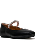 FitFlop FitFlop DELICATO Pearls-And-Crystal Soft-Leather Mary Janes Shoes