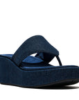 FitFlop FitFlop PLATFFORMS Denim Wedge Toe-Post Sandals SANDAL