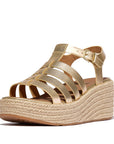 FitFlop PLATFFORMS Espadrille Leather Fisherman Wedge Sandals