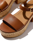 FitFlop FitFlop PLATFFORMS Leather/Cork Heeled Ankle-Strap Sandals Sandal