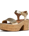 Trenton PLATFFORMS Leather/Cork Heeled Ankle-Strap Sandals Sandal