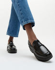 FitFlop FitFlop F-Luma Box-Leather Demi-Wedge Penny Loafers Loafers & Laceups
