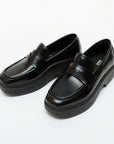 FitFlop FitFlop F-Luma Box-Leather Demi-Wedge Penny Loafers Loafers & Laceups
