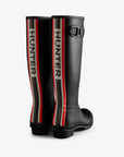 Hunter Women's Tri-Colour Logo Backstrap Tall Wellington Boots Boot