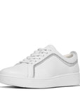 FitFlop Rally Crystal-Trim Leather Trainers Sneaker
