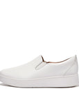 FitFlop FitFlop RALLY Leather Slip-On Skate Sneakers Anatomicush Urban White UK 5