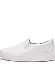 FitFlop Rally Leather Slip-On Skate Sneakers Anatomicush Urban White 5