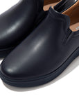 FitFlop Rally Leather Slip-On Skate Trainers Anatomicush