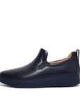 FitFlop Rally Leather Slip-On Skate Trainers Anatomicush Midnight Navy 3