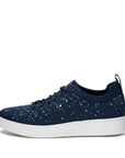 FitFlop Rally Ombre Crystal Knit Trainers Anatomicush Midnight Navy 3