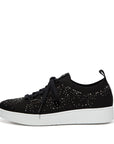 FitFlop Rally Crystal Knit Tennis Trainers Anatomicush Black 3