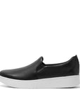 FitFlop Rally Leather Slip-On Skate Sneakers Anatomicush Black 4