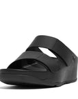 FitFlop FitFlop SHUV Adjustable Two-Bar Leather Slides Microwobbleboard