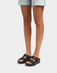 FitFlop FitFlop SHUV Adjustable Two-Bar Leather Slides Microwobbleboard