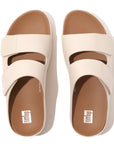 FitFlop FitFlop SHUV Adjustable Two-Bar Leather Slides Microwobbleboard