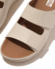 FitFlop FitFlop SHUV Adjustable Two-Bar Leather Slides Microwobbleboard