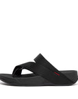 FitFlop FitFlop SLING Mens Weave Toe-Post Sandals Microwobbleboard All Black UK9