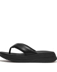 Padded-Leather Toe-Post Sandals SURFF Microwobbleboard Black 4