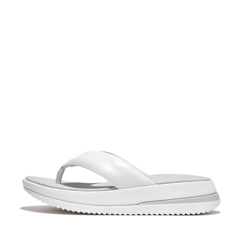 Padded-Leather Toe-Post Sandals SURFF Microwobbleboard Urban White 5