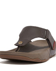 FitFlop FitFlop Men's Trakk II Leather Flip-Flops Microwobbleboard