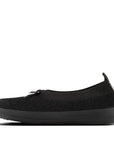 FitFlop Überknit Ballet Pumps With Bow Anatomicush All Black 3