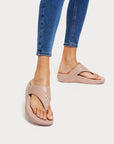 FitFlop Walkstar Leather Toe-Post Sandals Microwobbleboard
