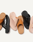 FitFlop Walkstar Leather Toe-Post Sandals Microwobbleboard
