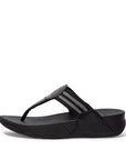 FitFlop Walkstar Webbing Toe-Post Sandals Microwobbleboard All Black 4