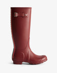 Hunter Women's Tri-Colour Logo Backstrap Tall Wellington Boots Boot Merlot 3