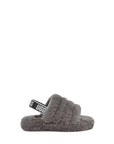 UGG UGG Kids Fluff Yeah Slide Charcoal 12