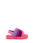 UGG UGG Kids Fluff Yeah Slide Purple/Pink Rainbow 12