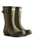 Hunter Women's Tri-Colour Logo Backstrap Short Wellington Boots Boot