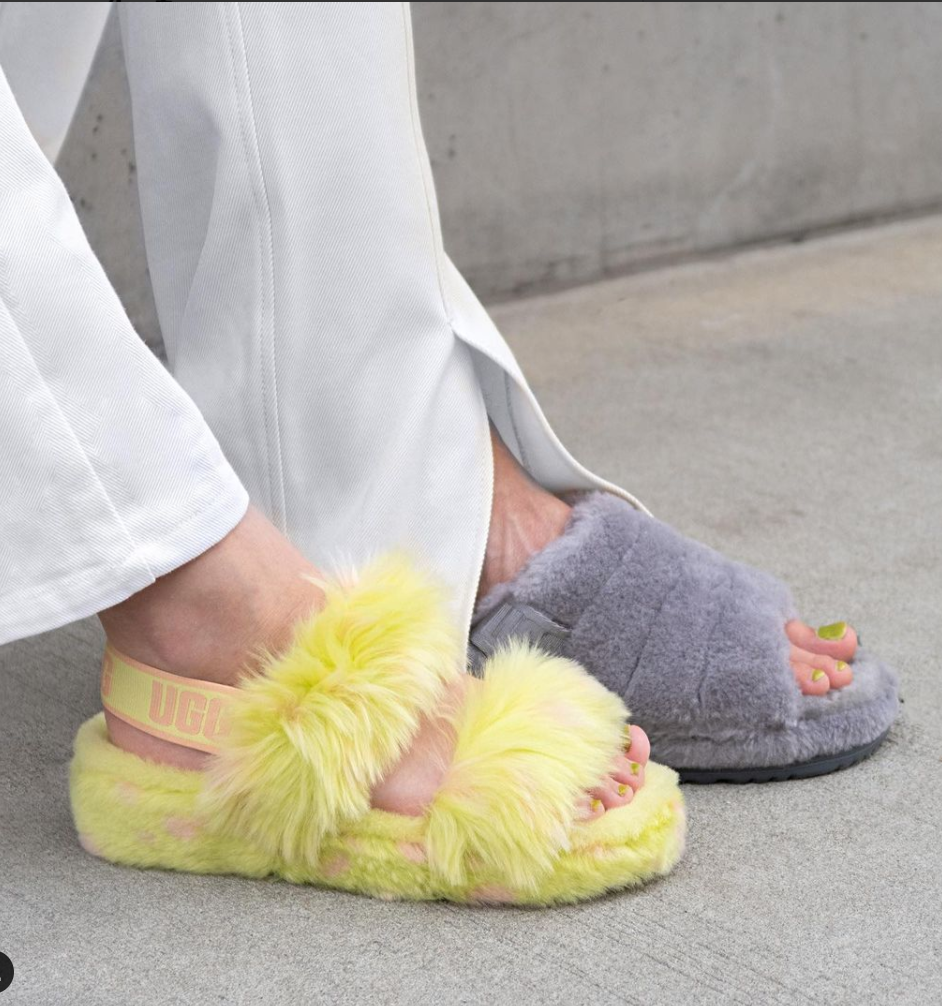 Ugg top neon slides