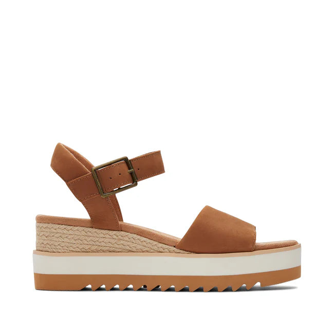 TOMS TOMS Diana Wedge Sandal Sandal Tan UK 4