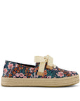TOMS Carolina Lace Up Espadrille Shoes Dark Teal Mountain Primrose 3